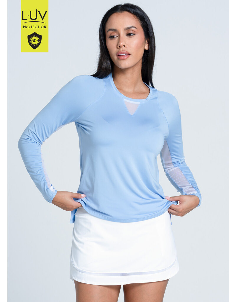 Lucky In Love Lucky In Love High Low Breezy Long Sleeve Top Powder