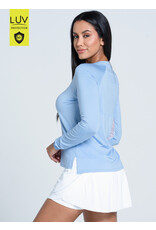 Lucky In Love Lucky In Love High Low Breezy Long Sleeve Top Powder