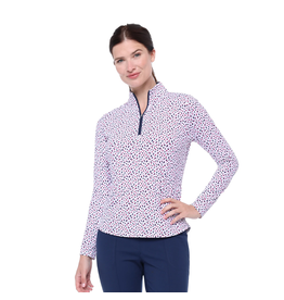 Belyn Key Belyn Key Sadie Mock Long Sleeve Confetti Dot