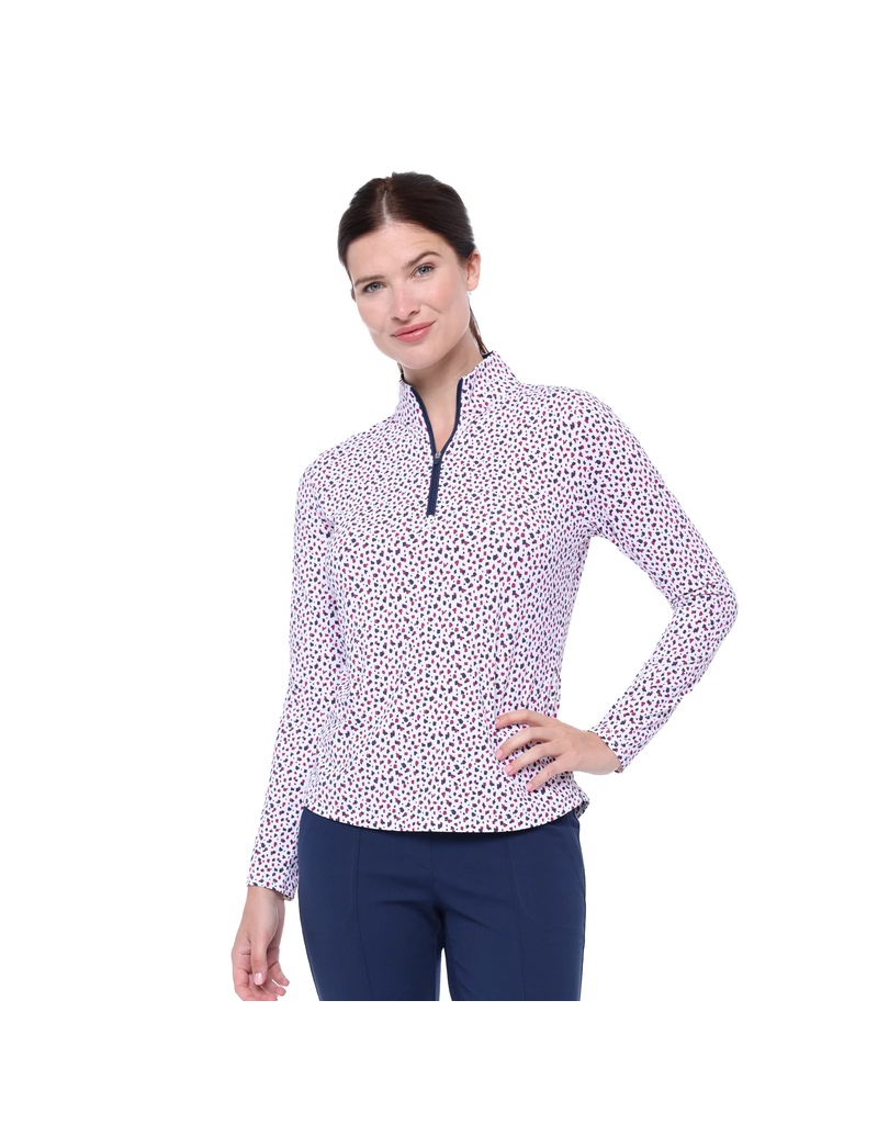 Belyn Key Belyn Key Sadie Mock Long Sleeve Confetti Dot