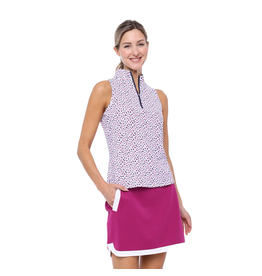 Belyn Key Belyn Key Mock Cutaway Sleeveless Confetti Dot