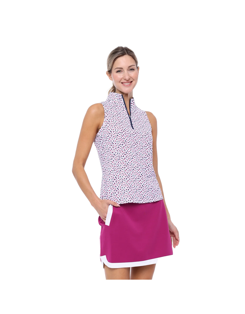 Belyn Key Belyn Key Mock Cutaway Sleeveless Confetti Dot