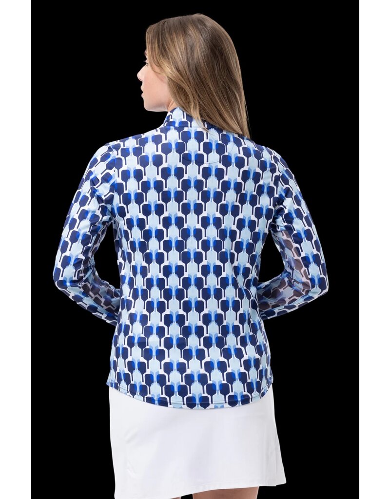 San Soleil San Soleil Solcool Print Mock Long Sleeve Paddywack