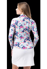 San Soleil San Soleil Soltek Lux Long Sleeve Mock Print Peony