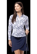 San Soleil San Soleil Solair Cool Long Sleeve Mock Print Amour