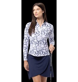 San Soleil San Soleil Solair Cool Long Sleeve Mock Print Amour