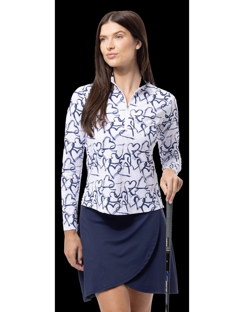 San Soleil San Soleil Solair Cool Long Sleeve Mock Print Amour