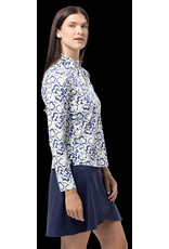 San Soleil San Soleil Solaircool Long Sleeve Print Mock Shammy