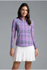 IBKul IBKul Judith Long Sleeve Mock Lavender Hot Pink