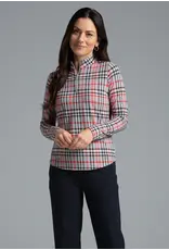 IBKul IBKul Judith Long Sleeve Mock Grey/Red