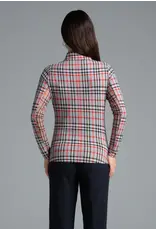 IBKul IBKul Judith Long Sleeve Mock Grey/Red