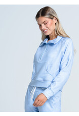 Lucky In Love Lucky in Love Renew Heather Zip Long Sleeve Powder