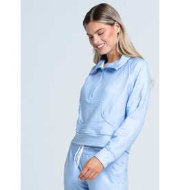 Lucky In Love Lucky in Love Renew Heather Zip Long Sleeve Powder