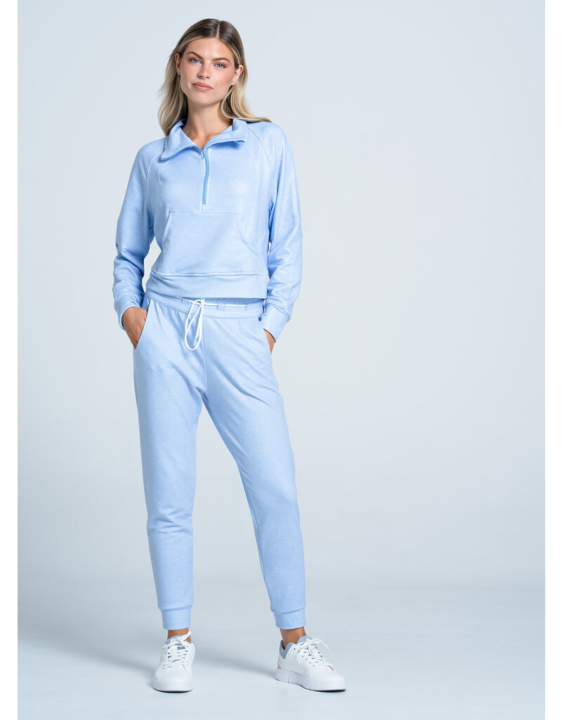 Lucky In Love Lucky in Love Renew Heather Zip Long Sleeve Powder