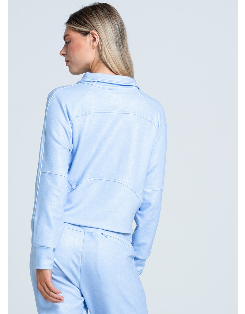 Lucky In Love Lucky in Love Renew Heather Zip Long Sleeve Powder