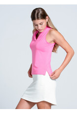 Lucky In Love Lucky in Love Pleated Placket Sleeveless Taffy