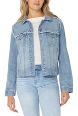 Liverpool Los Angeles Liverpool Multi Fray Trucker Jacket Newport Bay