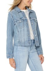 Liverpool Los Angeles Liverpool Multi Fray Trucker Jacket Newport Bay
