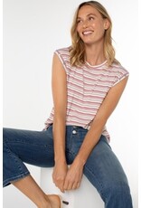 Liverpool Los Angeles Liverpool Sleeveless Dolman Knit Top Pink Multi Stripe