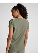 Beyond Yoga Beyond Yoga Featherweight On the Down Low Tee Grey Sage Heather