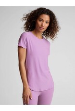 Beyond Yoga Beyond Yoga Featherweight On the Down Low Tee Lilac Petal Heather