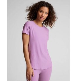 Beyond Yoga Beyond Yoga Featherweight On the Down Low Tee Lilac Petal Heather