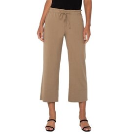Liverpool Los Angeles Liverpool Pull On Tie Waist Wide Leg Ankle Pants 26" inseam