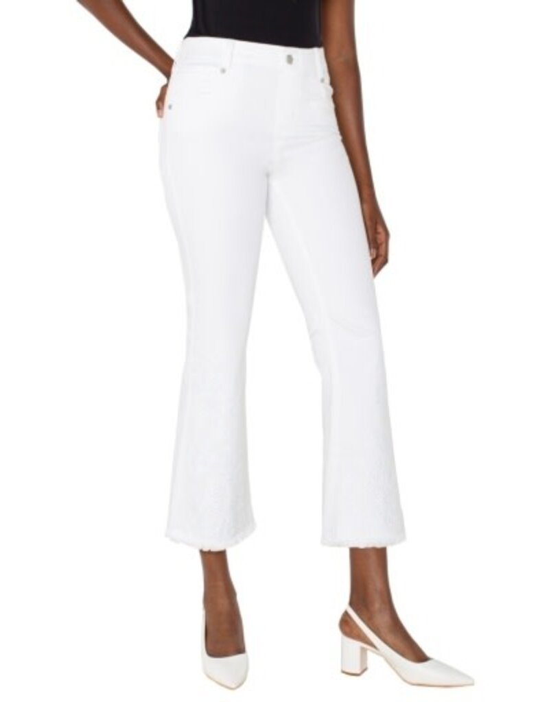 Liverpool Los Angeles Liverpool Gia Glider Crop Flare with Fray Hem 25.5" inseam