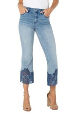 Liverpool Los Angeles Liverpool Hannah Crop Flare with Crochet Hem 25.5" inseam