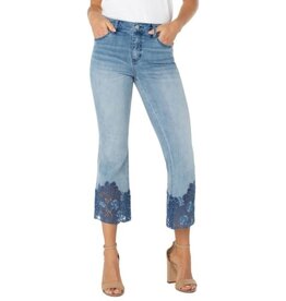 Liverpool Los Angeles Liverpool Hannah Crop Flare with Crochet Hem 25.5" inseam
