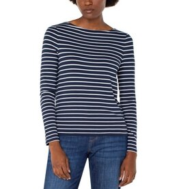 Liverpool Los Angeles Liverpool Long Sleeve Boatneck Knit Top