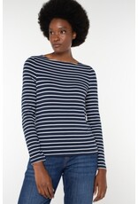 Liverpool Los Angeles Liverpool Long Sleeve Boatneck Knit Top