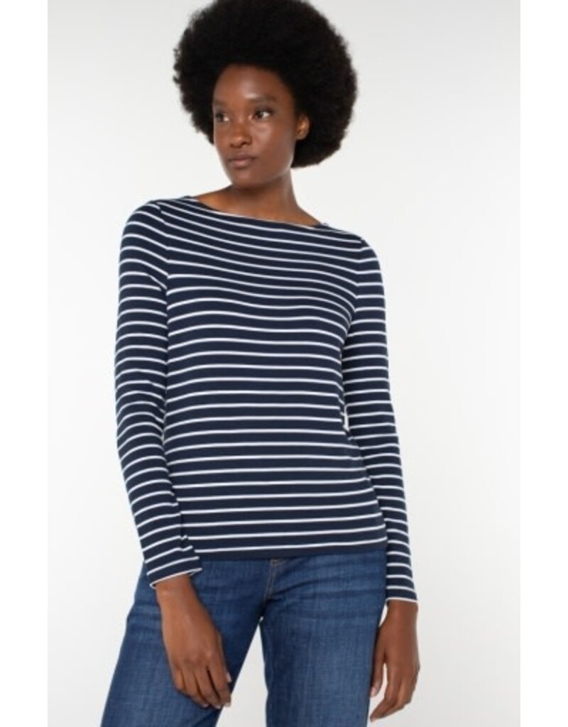 Liverpool Los Angeles Liverpool Long Sleeve Boatneck Knit Top