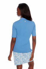 Swing Control Swing Control Velocity Short Sleeve V-Neck Top Dutch Blue