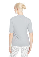 Swing Control Swing Control Velocity Short Sleeve V-Neck Top Silver