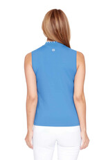 Swing Control Swing Control Velocity Scalloped Edge Sleeveless Top Dutch Blue