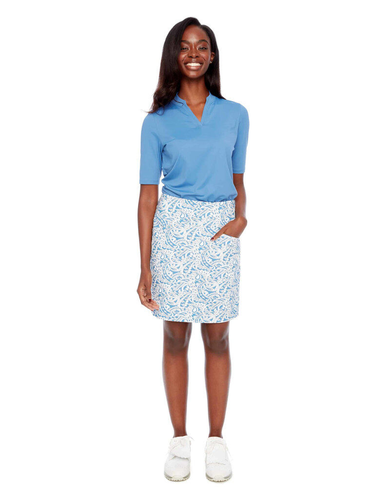 Swing Control Swing Control Vented Techno Skort Dutch Blue Paisley
