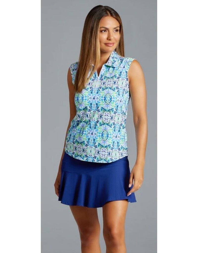 IBKul IBKul Ridley Sleeveless Polo Navy Multi
