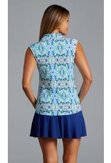 IBKul IBKul Ridley Sleeveless Polo Navy Multi
