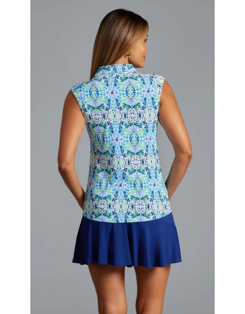 IBKul IBKul Ridley Sleeveless Polo Navy Multi