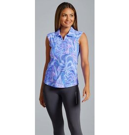 IBKul IBKul Rebecca Sleeveless Polo Lavender Multi