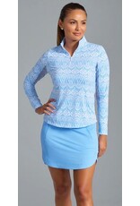 IBKul IBKul Barbara Long Sleeve Mock Peri White