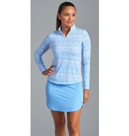 IBKul IBKul Barbara Long Sleeve Mock Peri White