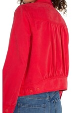 Liverpool Los Angeles Liverpool Trucket Jacket w/Shirred Back Geranium