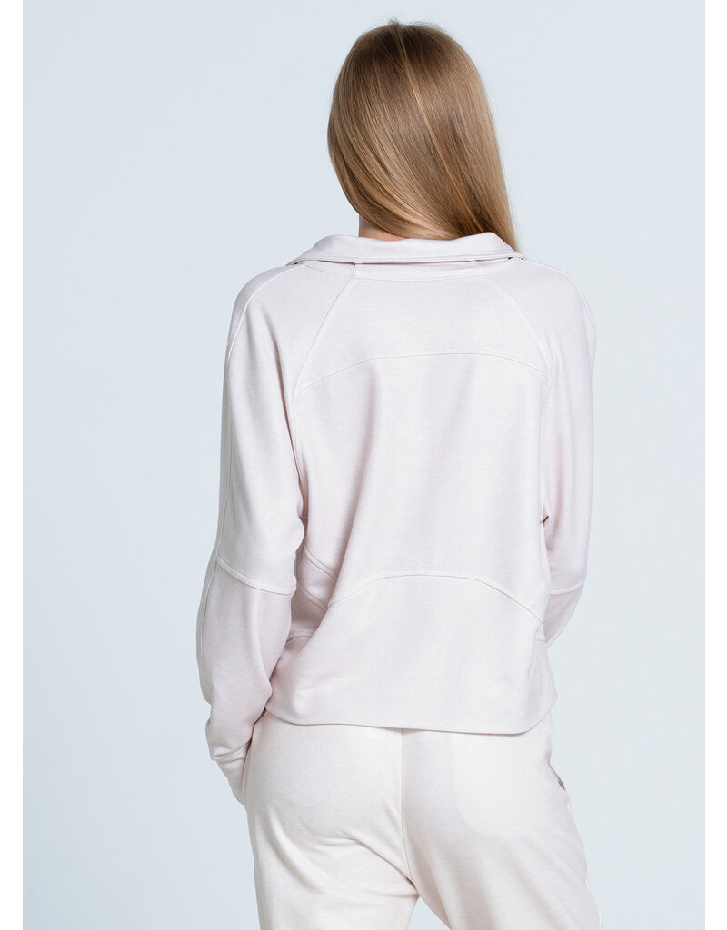 Lucky In Love Lucky In Love Renew Heather Zip Long Sleeve Beige