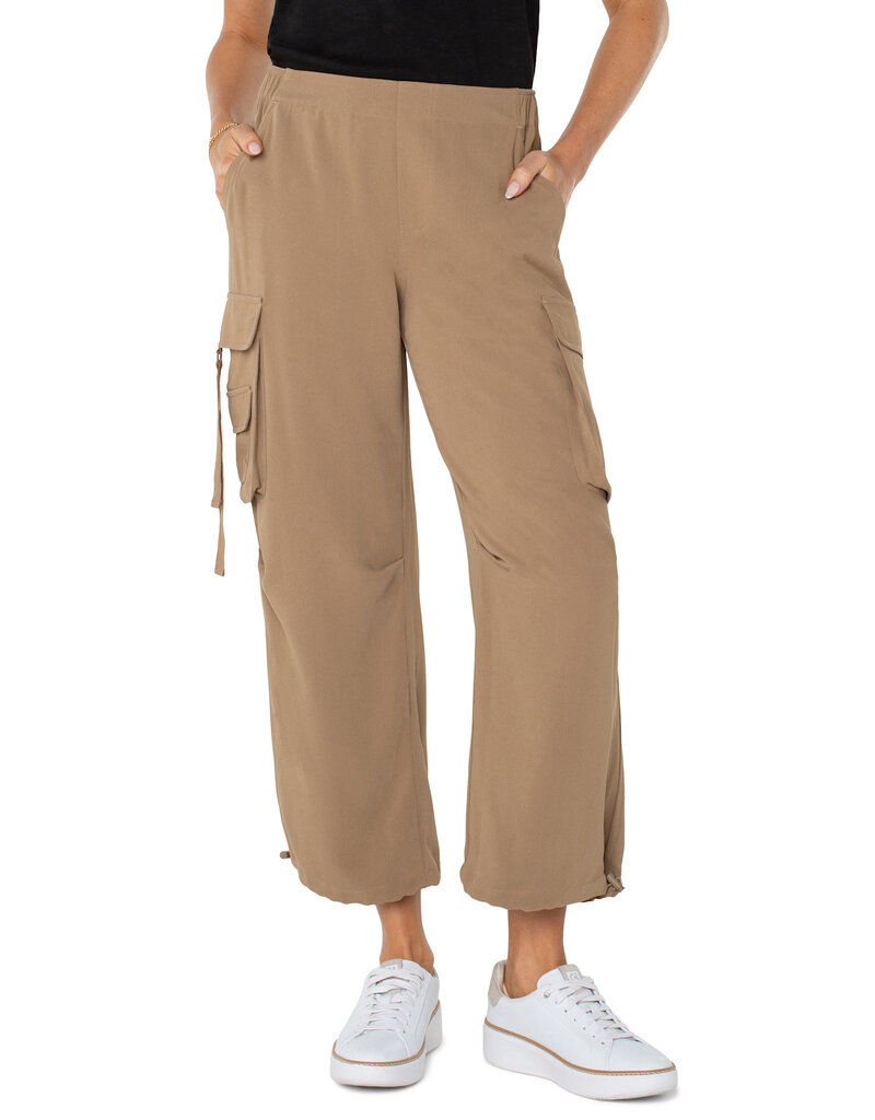 Liverpool Los Angeles Liverpool Cinch Hem Pull-on Parachute Cargo Pants 25.5in Palo Santo