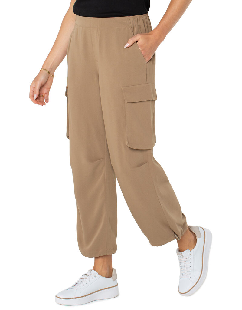 Liverpool Los Angeles Liverpool Cinch Hem Pull-on Parachute Cargo Pants 25.5in Palo Santo