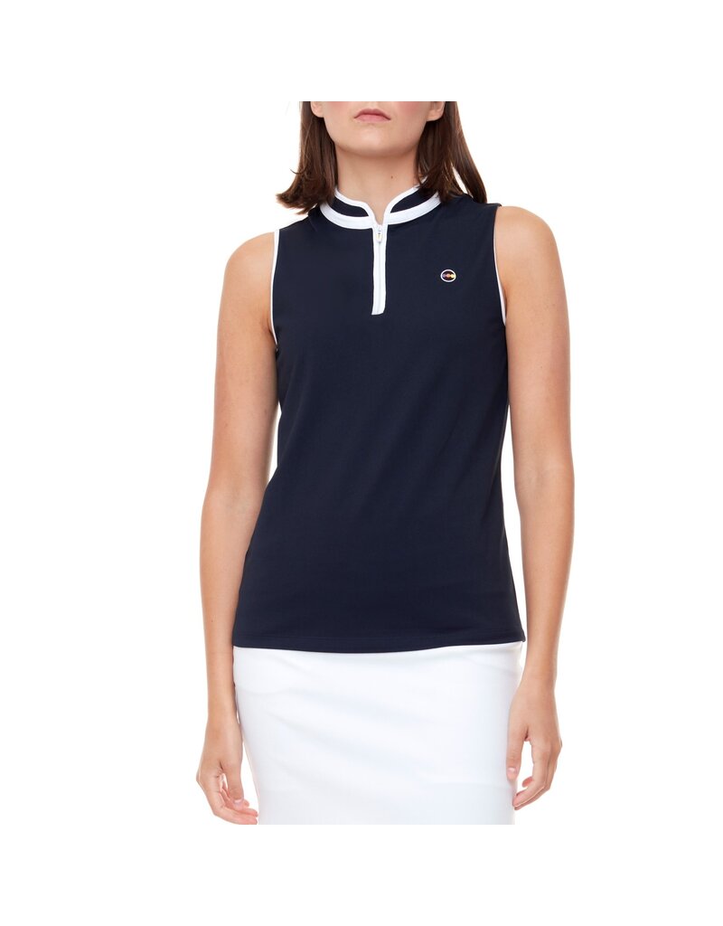 Swing Control Swing Control Pique Sleeveless Mock Neck Black