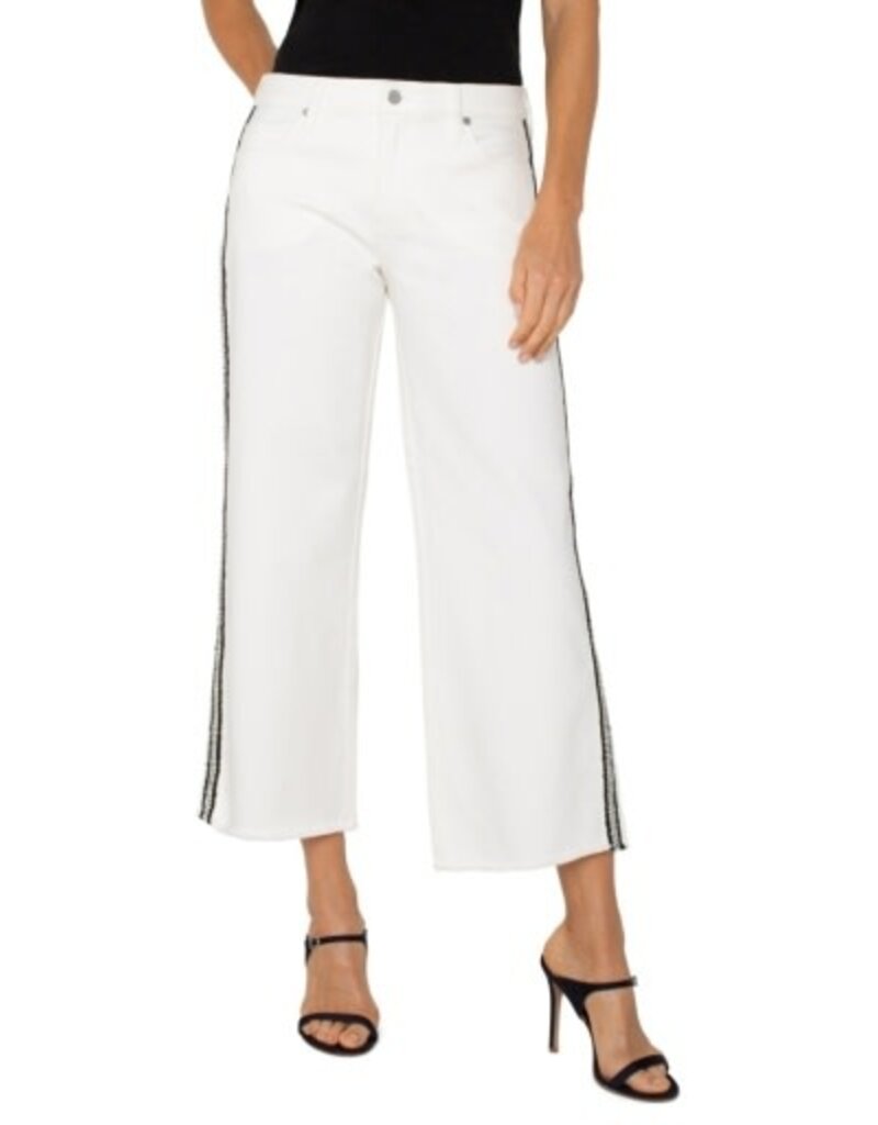 Liverpool Los Angeles Liverpool Stride High Rise Crop Wide with Cut Hem 26" ins