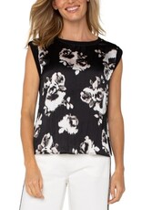 Liverpool Los Angeles Liverpool Sleeveless Woven to Knit Top